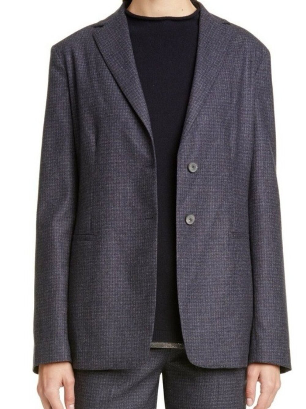 Fabiana Filippi Virgin Wool Merino Wool Blazer Blue Gray Italy Women’s 18 XXL